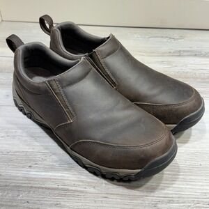 DULUTH Wild Boar Leather Mocs Shoes Men's Size 13W Dark Brown 49521